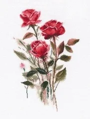 

Cross Stitch 14CT Ecological Cotton Threads Embroidery Home Decoration Hanging Letter Flower Three roses