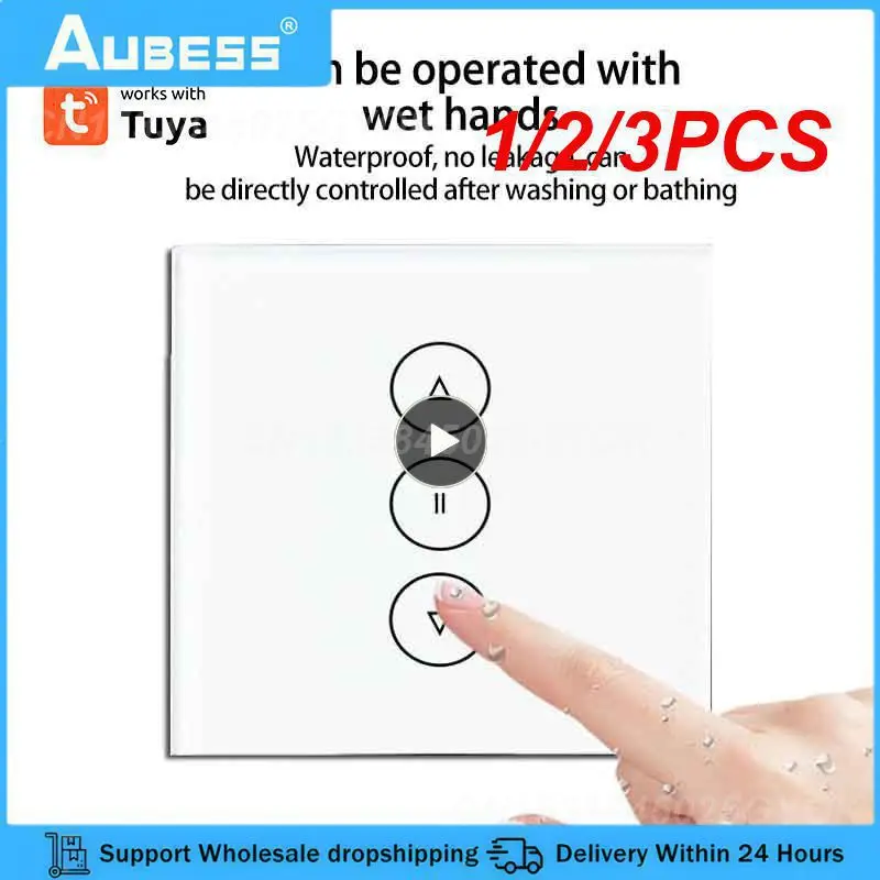 

1/2/3PCS Tuya Smart Switch Rolling Blinds Engine Roller Shutter EU Touch Switches Panel Support Alexa