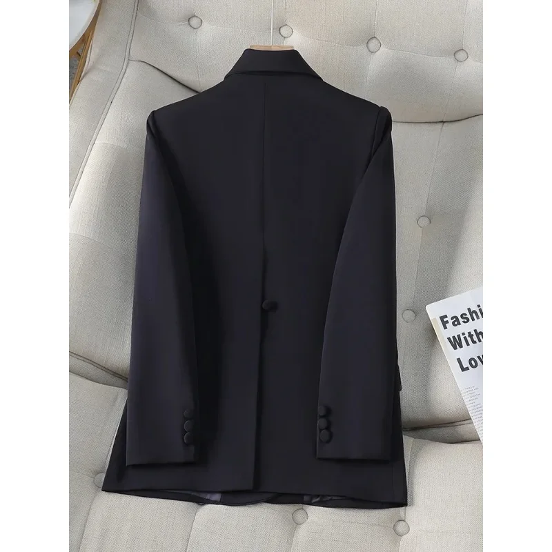 Fashion Autumn Winter Long Sleeve Blazer Women Apricot Black Brown Female Solid Ladies Jacket Coat For Business Work Wear