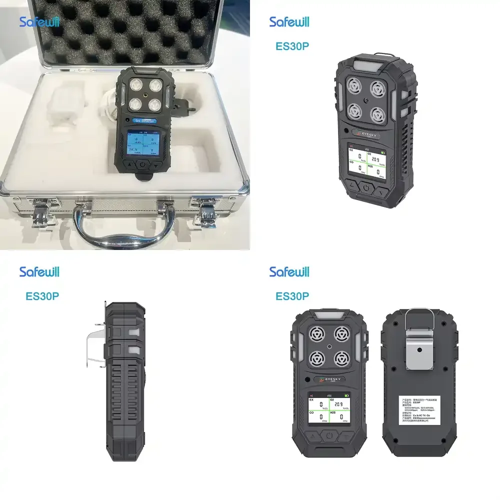 

Portable Multi for CH4 CO H2S SO2 NH3 H2 with Sound Light Alarm 2000mAh Battery Fast Response T90 under 30s for