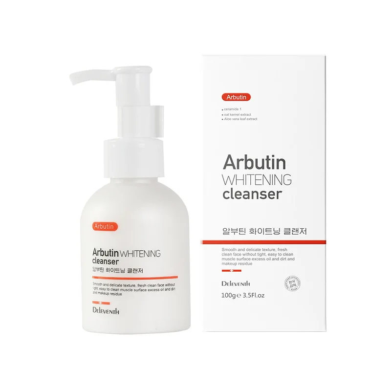 Korean DElevinth Arbutin Facial Cleanser 100g Mild Cleaning and Oil Control Amino Acid Facial Cleanser