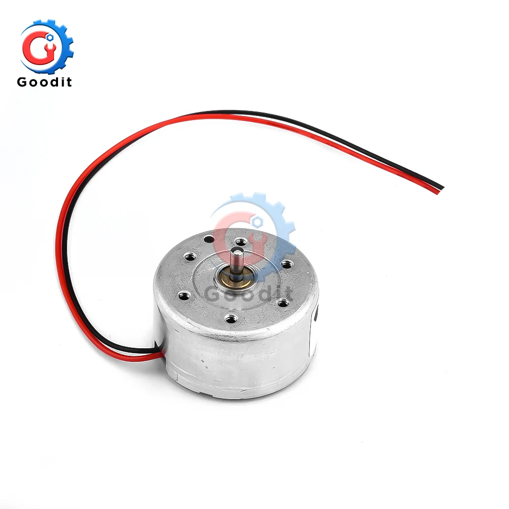 

2Pcs/Lot DC 3V 4.5V 5V 6V DC Motor Micro 300 Solar Motor For DIY Toy Model/ Stage Lights 2 Pins Plug Spacing Brush Motors 2 Wire