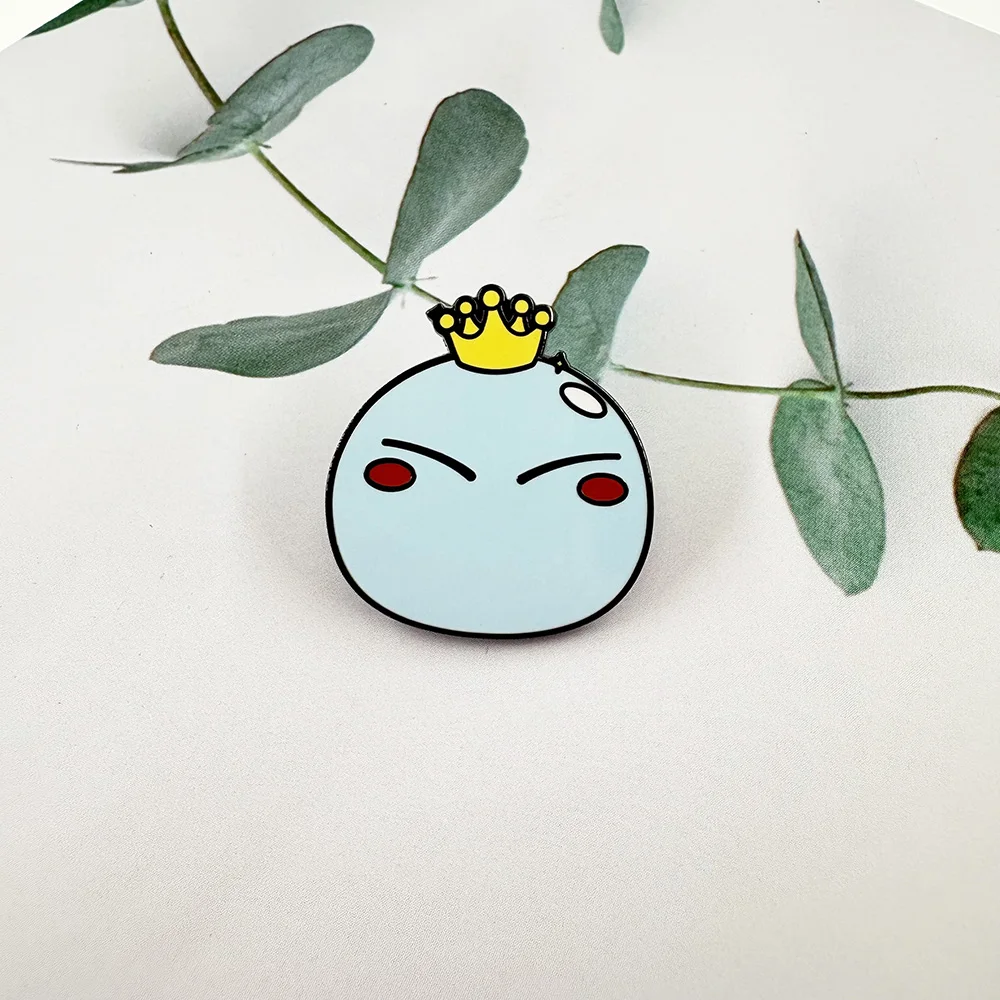 That Time I Got Reincarnated as a Slime Rimuru Tempest Enamel Pin Real Demon King Metal Broch Badge Blue Jelly Anime Periphery