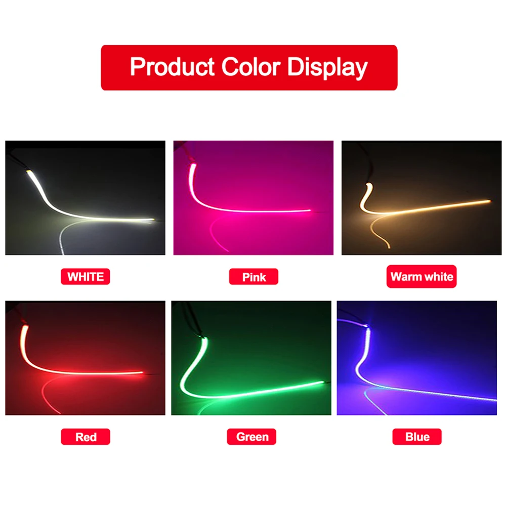 ضوء خطي USB، خيوط ناعمة، خيوط باعثة للضوء فائق الدقة 5 فولت، يمكن ثنيها حسب الرغبة، ضوء ديكور DIY، ضوء محيط #5