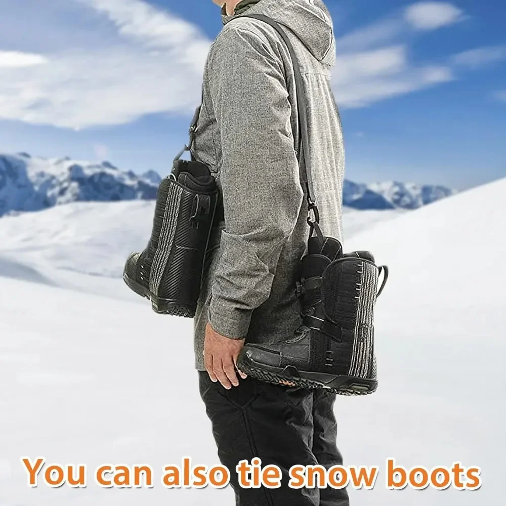 Portable Ski Borad Shoulder Carrier Strap Adjustable Skiing Pole Shoulder Hand Carrier Leash Outdoor Sports Skiing Accessories view 5