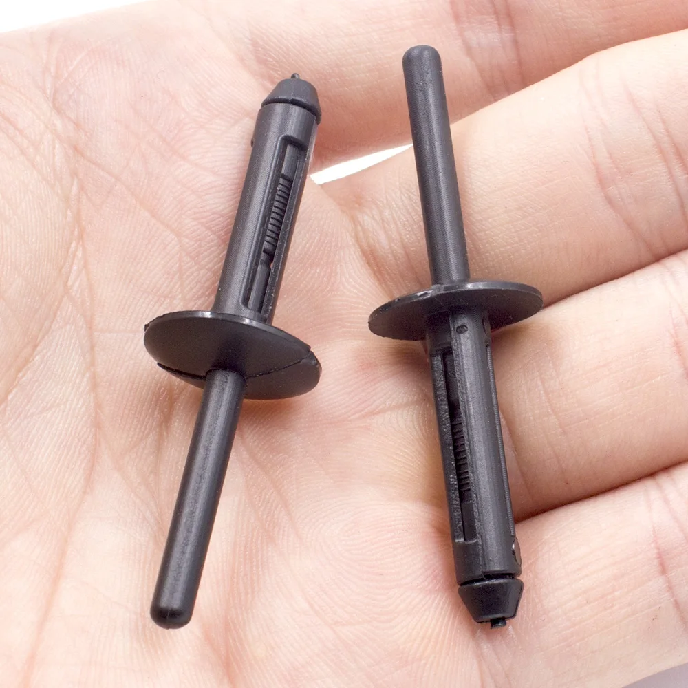 30Pcs Black Plastic Rivet Clip Retainer Fastener Blind Rivets Head Break Mandrel Blind Nail Rivets For BMW VW Chrysler Ford