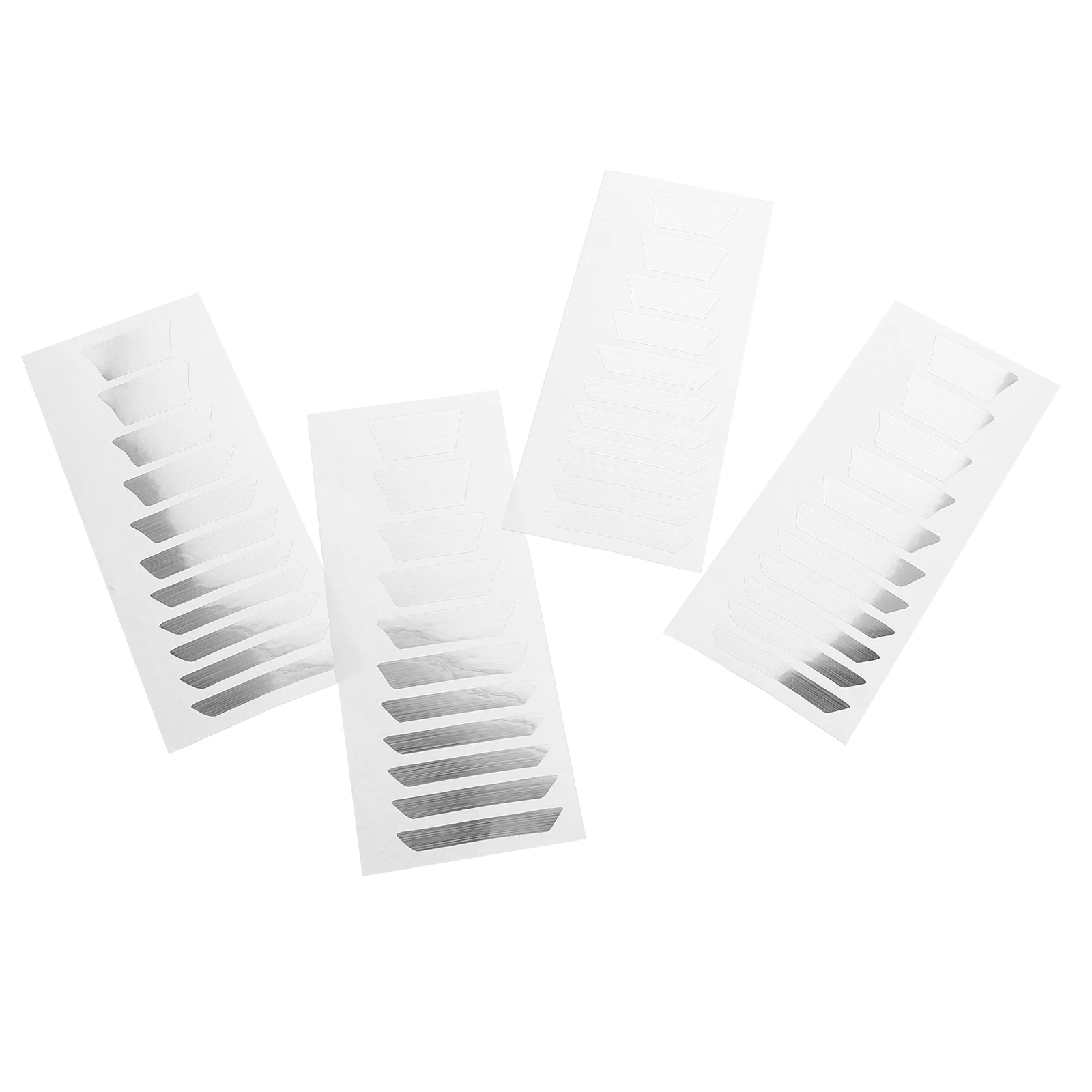 

4 Sheets Finger Board Fingerboard Stickers Guitar Fret Musical Instrument Fretboard Note Map Silver for