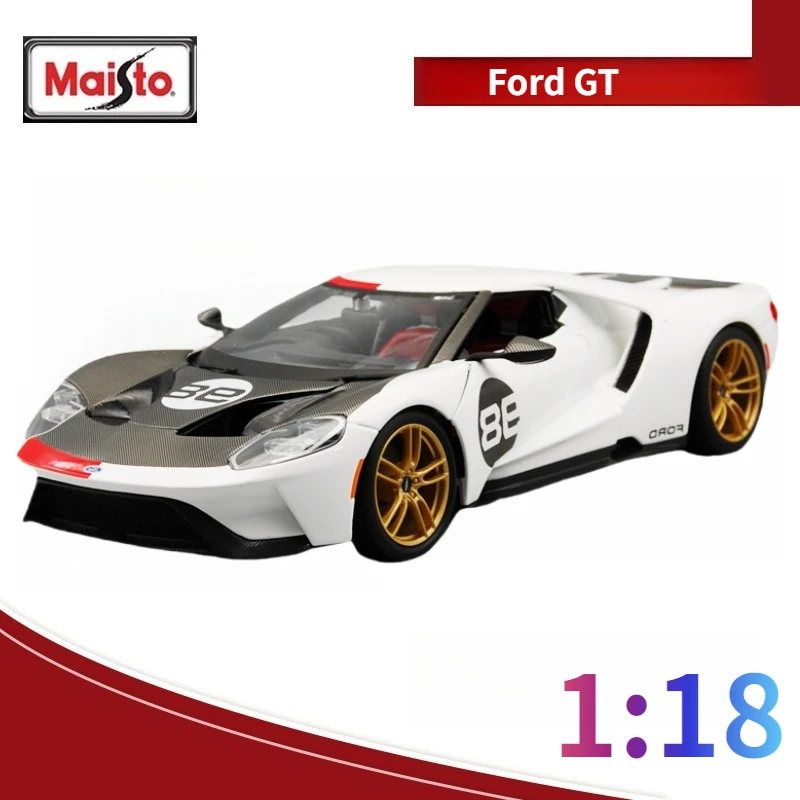 Authentic MaiSto 1:18 Ford Mustang Car Model Shelby GT500 Sports Car Doors Opened Alloy Toy Metal Diecast Toys Boy Gifts