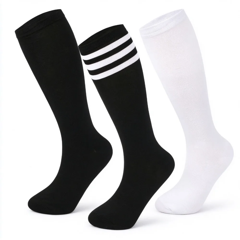 Women's Dance Tights Cheerleading Performance Socks Football Golf Knee High Socks Mid-Calf Socks