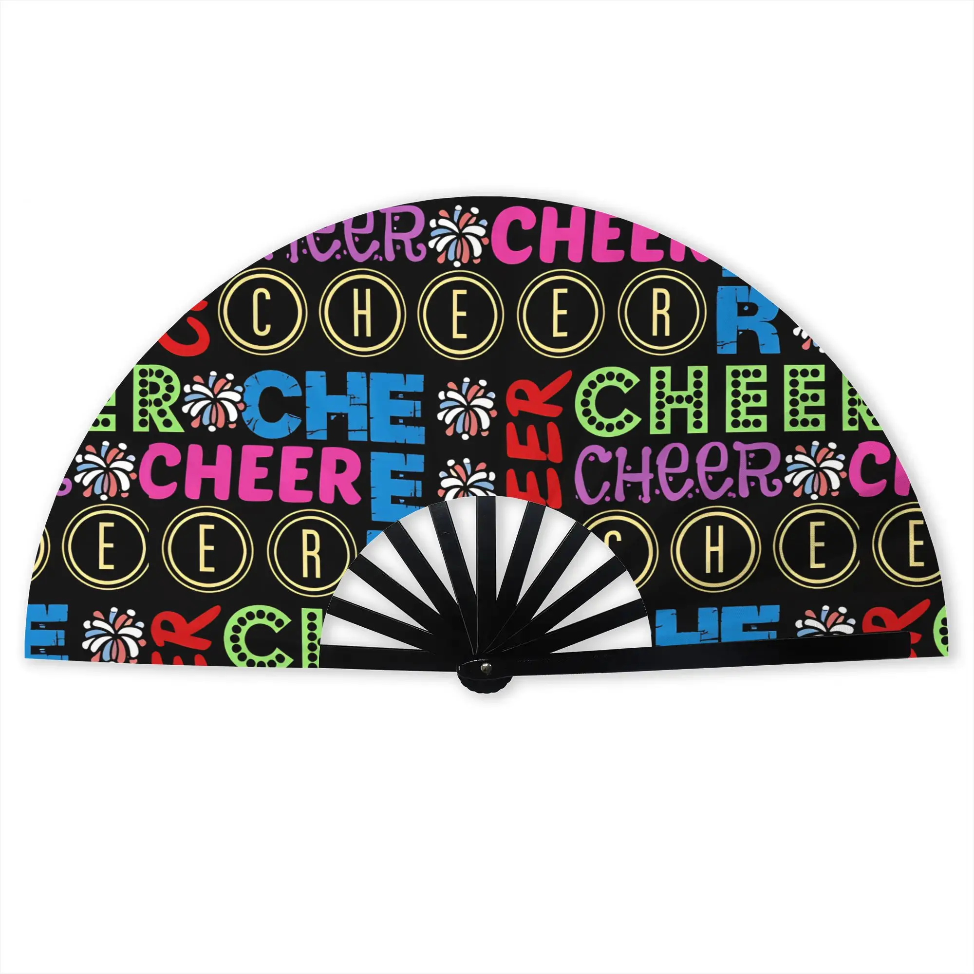 CHEERCheer Cheerleader Cheerleadi Traditional Folding Fan Oriental Art  High-Quality Fans Gift Classic Decorative Hand Fan