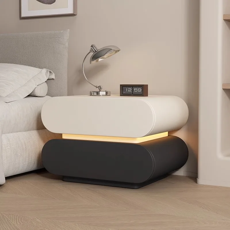 Mesita de noche esquinera única, cajones de almacenamiento de Librero de café, organizador de mesita de noche, decoración sencilla, muebles para el hogar Criado Mudo