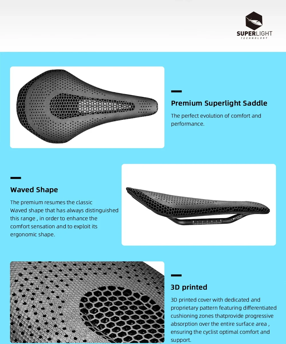 RYET Ultra Vollcarbon 3D-gedruckter Fahrradsattel, 205 g, hochmodulare Carbonbasis, 7 x 10 mm Schienen-Aussparung für Rennrad, MTB, Gravel – Detail 11