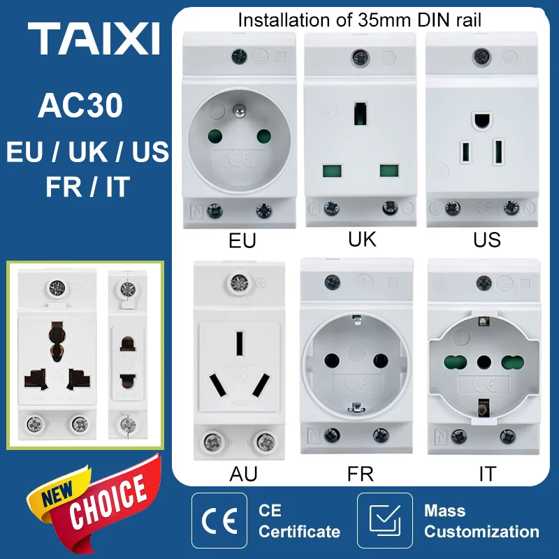 

Розетка SUMRET AC30 для DIN-рейки 250В 16А