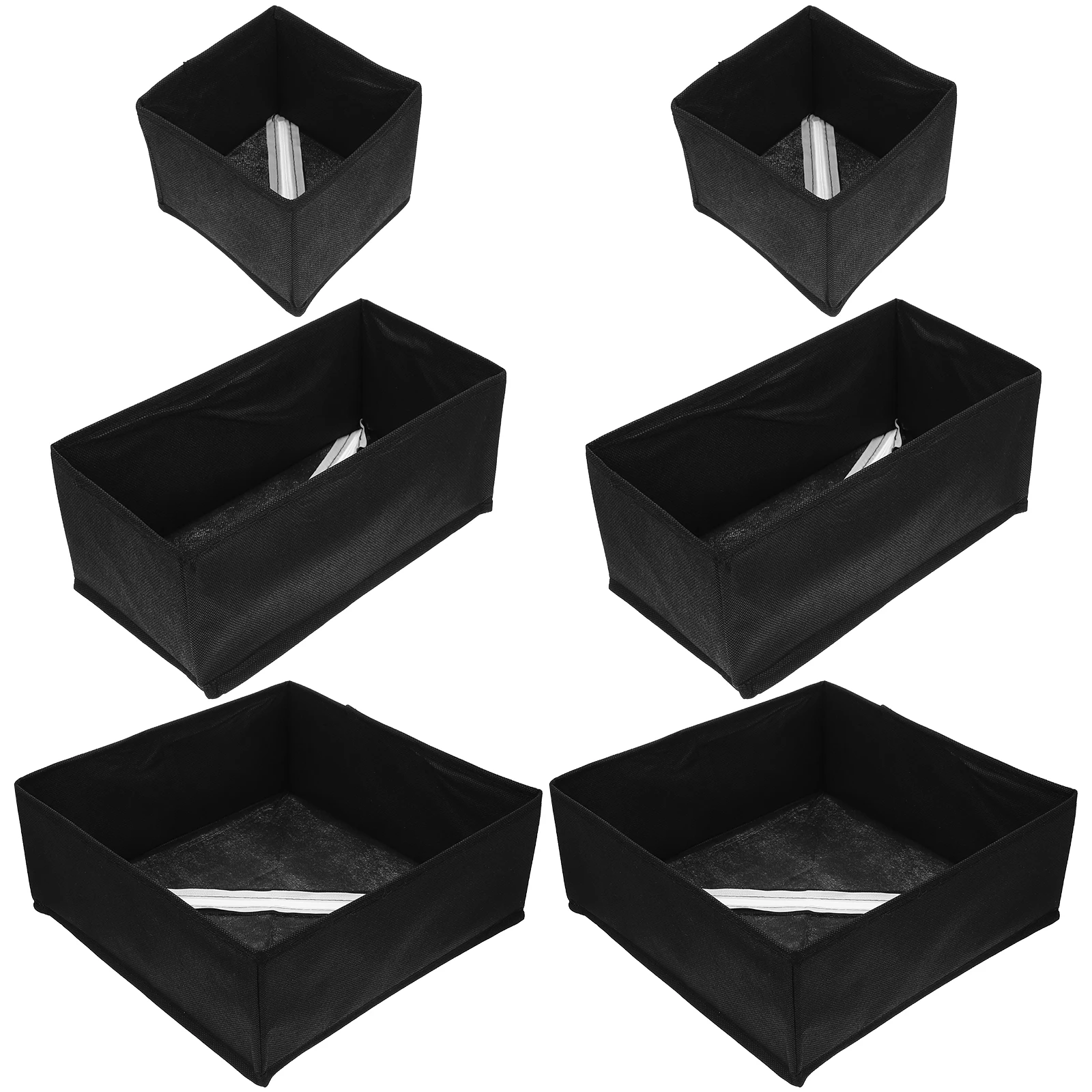 

6 Compartments woven Fabric Baby Clothes ganizer Underwear Socks Storage Boxes for Clothes Baby ganizer Bra Containers