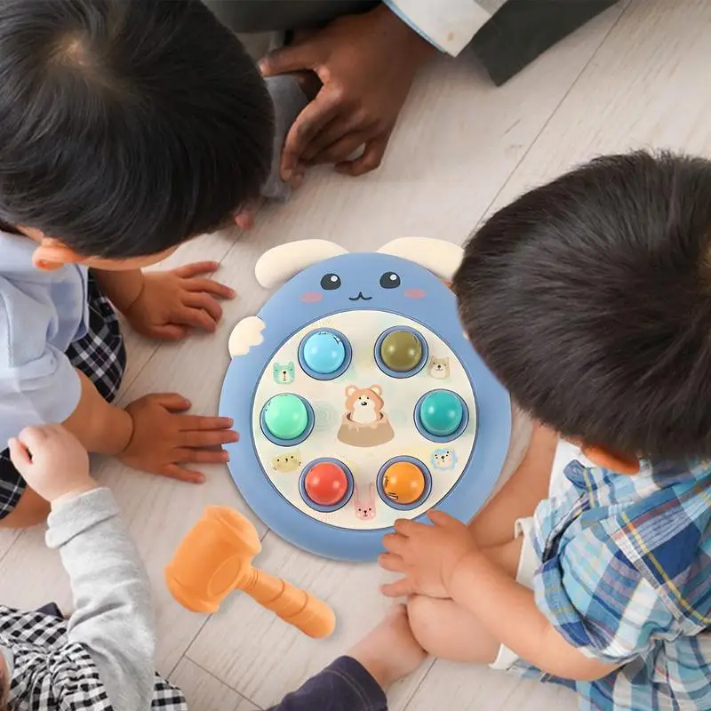 Whack Mole Game Game Challenge Bear Up Pop Fidget Toys Light Whack A Molee Fidget Sensory Educational Stress Reliever Stmm Music