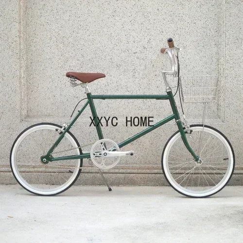 20-Inch Silver Retro Bicycle Motocross Men's and Women's Lightweight Bicycle Scooter City Commuter Bicycle