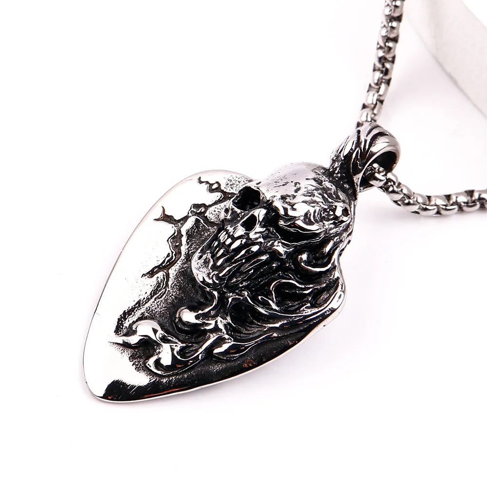 Gothic Punk Skull Destroy Stainless Steel Men Women Necklaces Pendants Chain Trendy Fashion Jewelry Wholesale Dropshipping