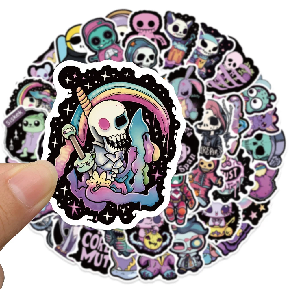 10/50/100pcs Cool Art Gothic Magic Apothecary Witch Skull Stickers Graffiti Skateboard Motorcycle Car Waterproof Sticker Pack