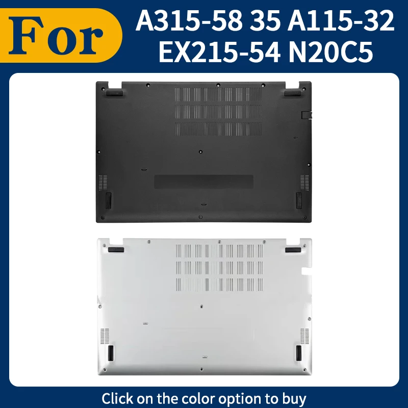 

Silver/Black New Bottom Cover For Aspire A115-32 A315-58 A315-58G A315-35 A515-56 EX215-54 Housing Case