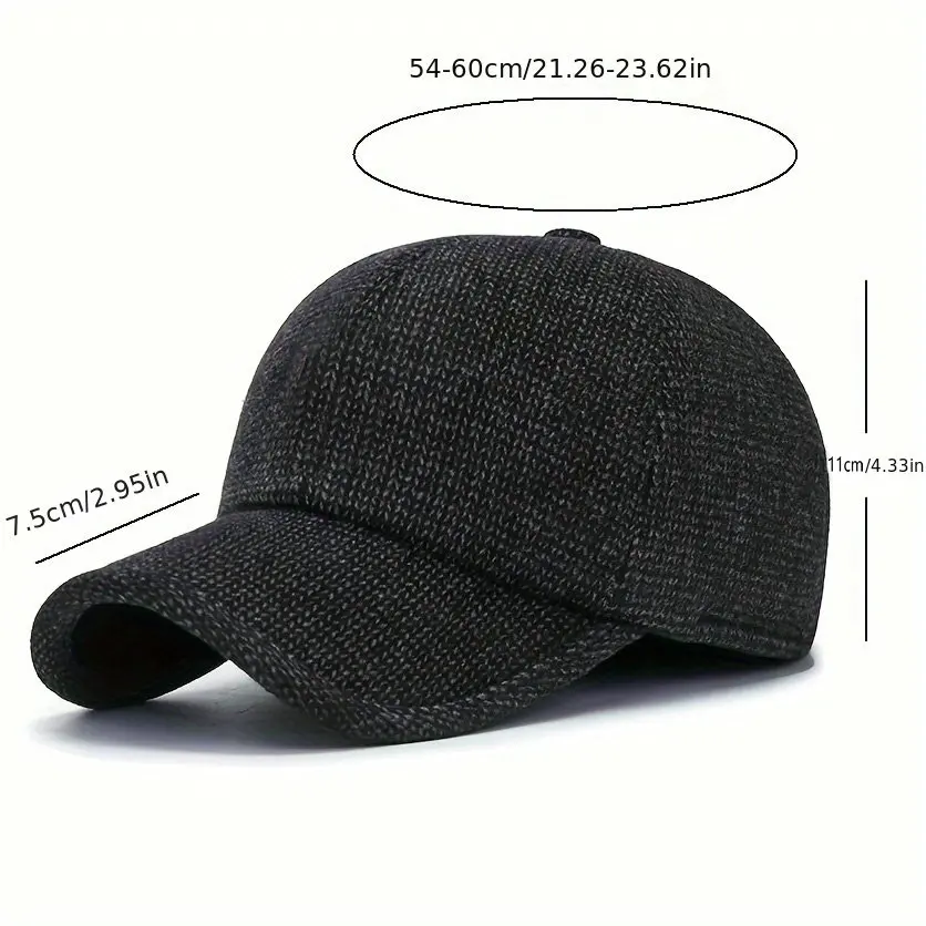 Winter warm old man hat men\'s middle-aged and elderly autumn and winter baseball cap warm dad old man ear protection cap