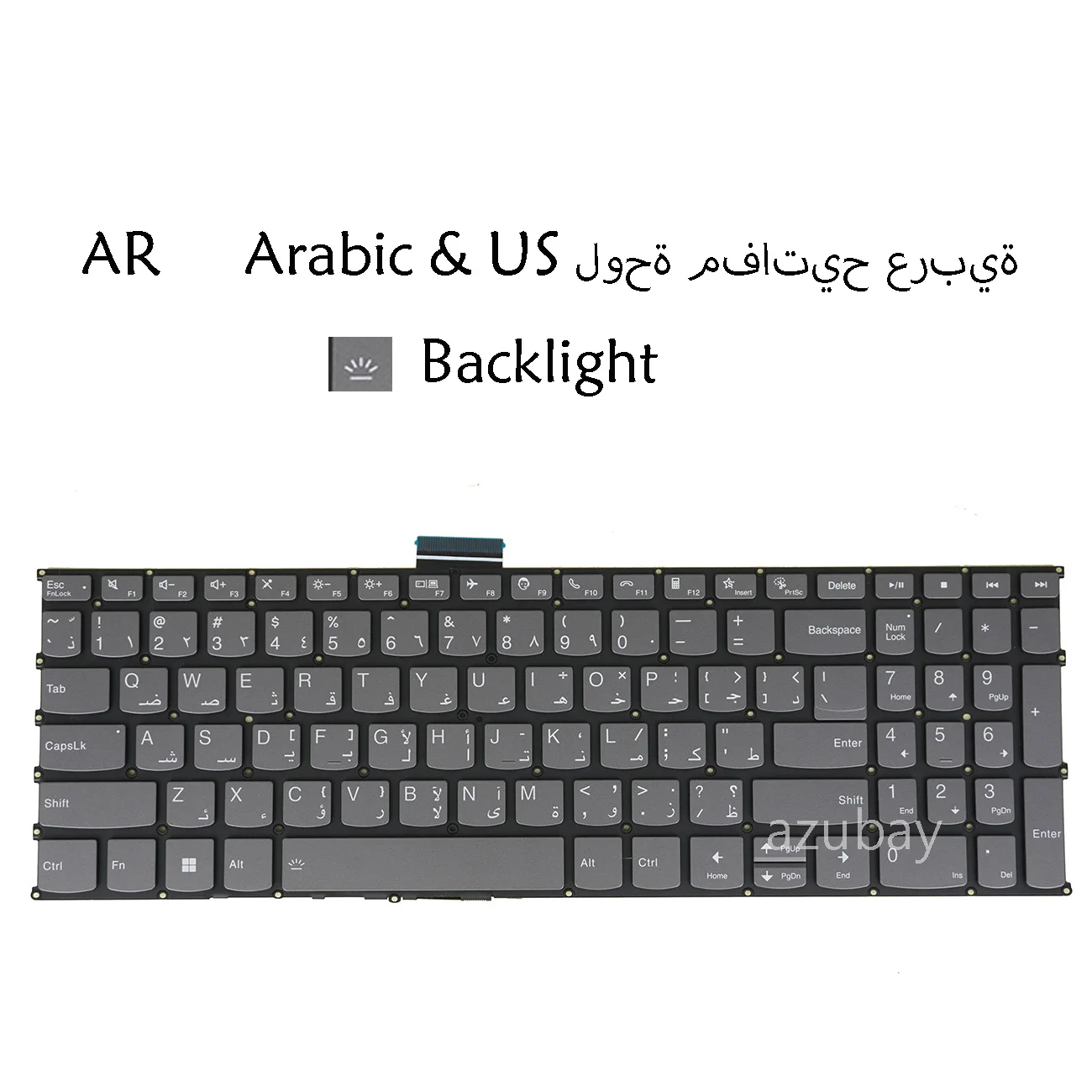 

Arabic Backlit Keyboard For Lenovo V15 G2-ALC ITL IJL,V15 G3 IAP ABA,V15 G4 AMN IAN IRU,ThinkBook 15p IMH,15P G2 ITH,15 G2 ARE