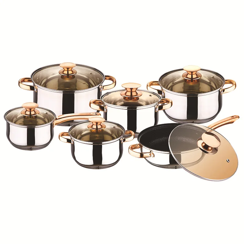 Stainless Steel Cooker Suit Thickened Multifunctional Binaural Soup Pot Multi Layer Composite Bottom Pot Kitchen Accessories