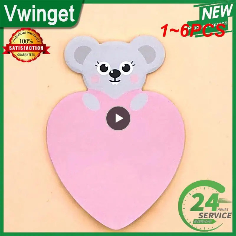 1~6PCS Writing Supplies Message Post Lovely Animal Notes Durable Rich And Colorful Heart Unique Cardboard