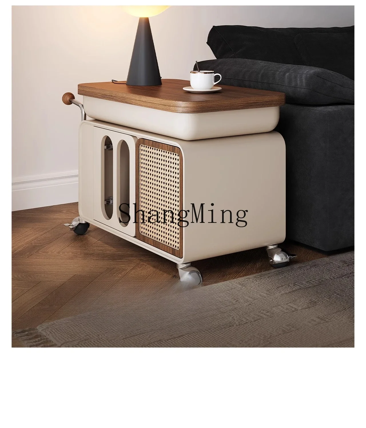 

ZYYCoffee Table Movable Lifting Folding Living Room Household New Small Apartment Trolley Sofa Side Table