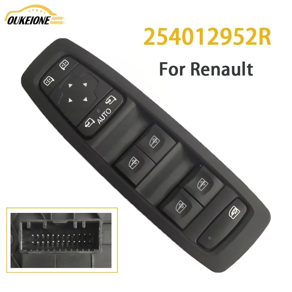 254012952R Window Control Switch for Renault Kadjar Megane Electric Power Glass Lifter Regulator Button Car Accessories