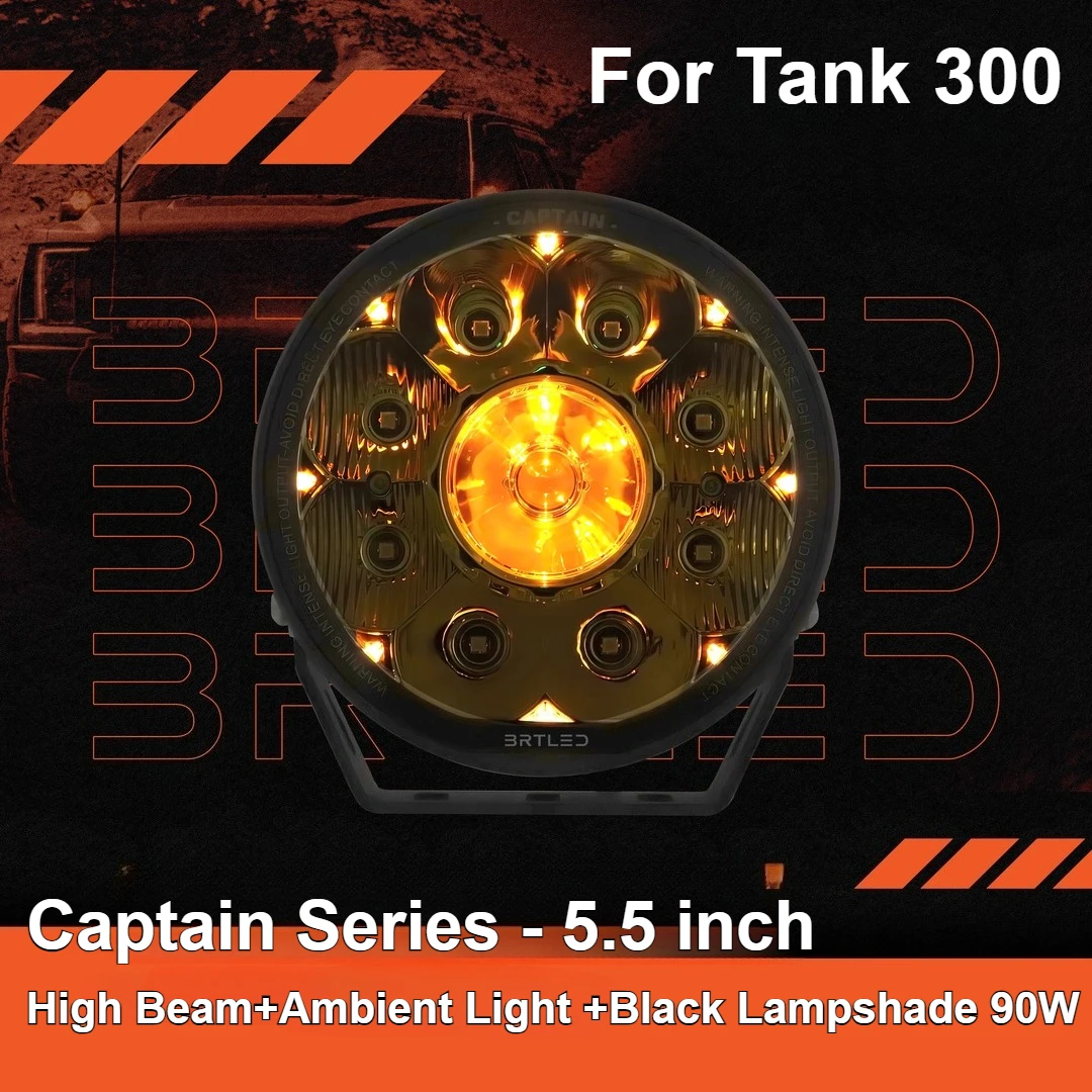 

For Tank 300 5.5-inch Round Off-Road Auxiliary Light Off-Road Spotlight High Beam Off-Road Front Bumper Light Accessories