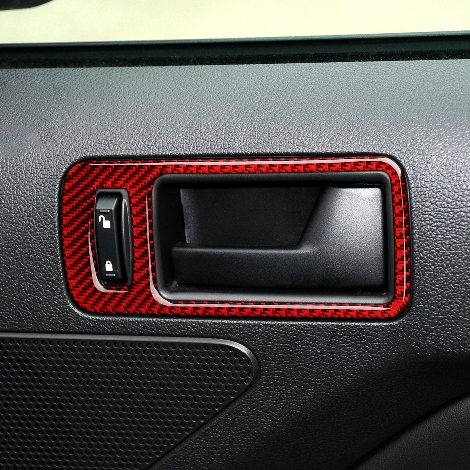 For Ford Mustang GT Shelby (2010-2014) Carbon Fiber Interior Sticker Car Inner Door Bowl Panel Trim Accessories view 3