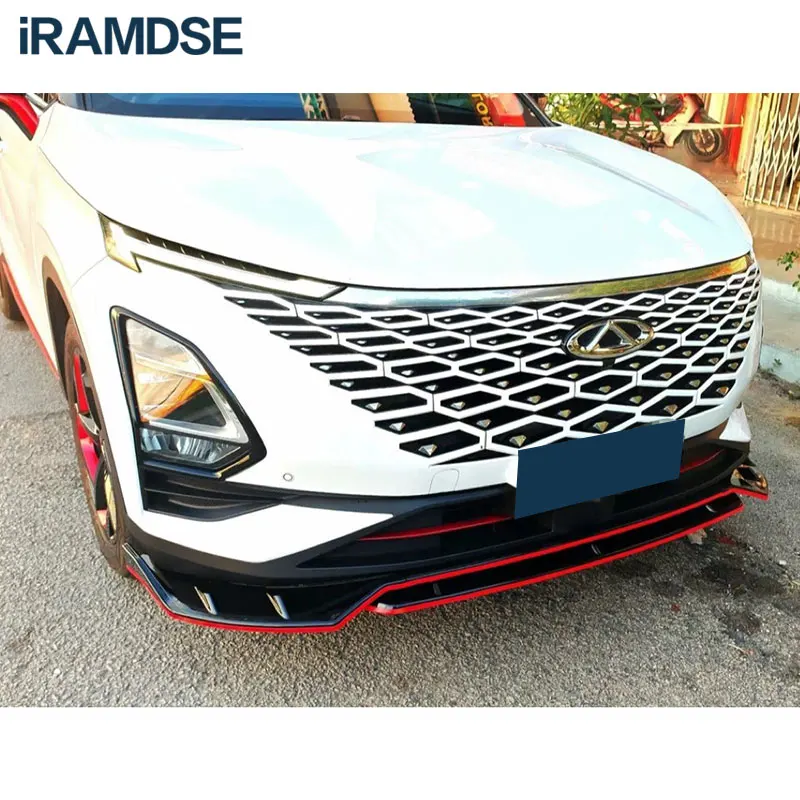 Front Splitter for Omoda 5 E5 C5 Bumper Spoiler Car Body Kit 2022-2024 Glossy Black Skirts Accessories