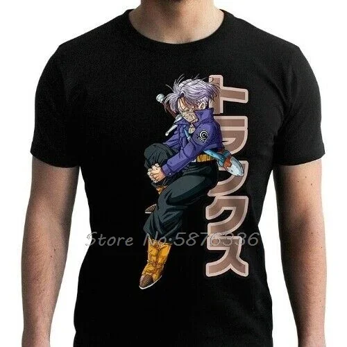 Trunks Black Men T Shirt Summer Cotton Tshirt Anime Tees Tops Harajuku Oversize Streetwear Hip Hop T-shirt