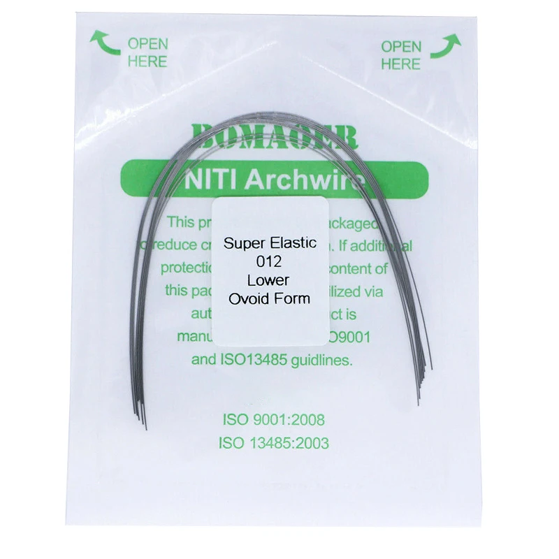 Orthodontic Elastic Arches Wire 5 Packs Super Elastic Niti Arc Wire Round Ovoid Archwire Dentistry Materials Dental Orthodontics