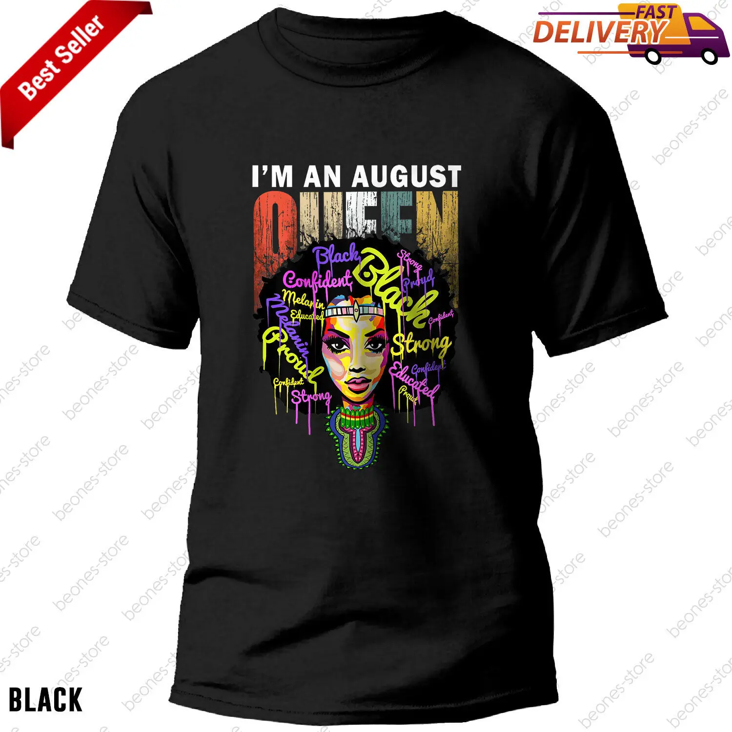 

August Birthday Queens Were Born in August T-Shirt for Women