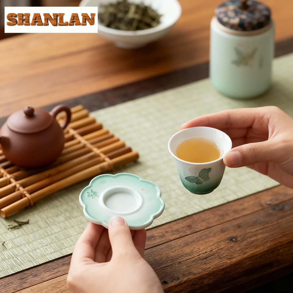 

Pile Painting Butterfly Coasters Traditional Stand For Mugs For Coffee Cups Saucer Heat Insulation Placemats Cup Holder Tea Set