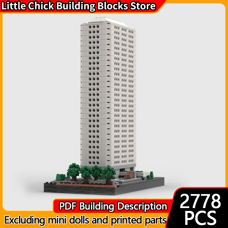 

Модель City Street View MOC, строительные кирпичи, городской Jardine House, модульная технология, детские праздничные подарки, сборные игрушки, костюм