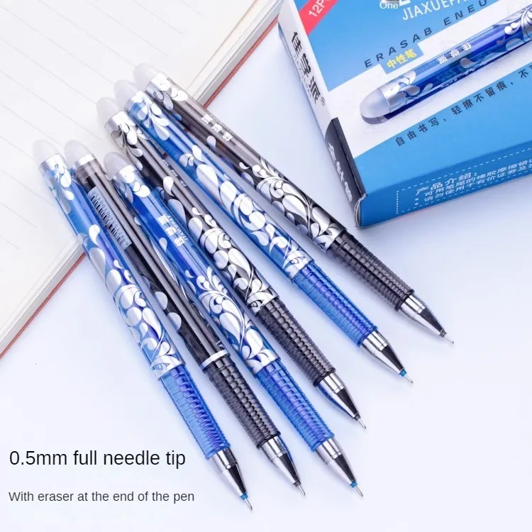 10 buah/set Kawaii pulpen Gel dapat dihapus 0.5mm hitam/biru/merah tinta pulpen pena Lucu Kawaii perlengkapan alat tulis kantor sekolah