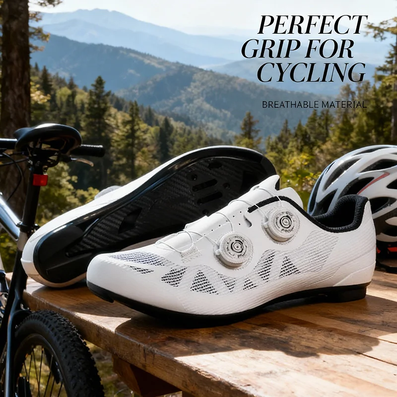Zapatillas de ciclismo de velocidad, zapatos para bicicleta de carretera, zapatos deportivos para hombre y mujer, zapatos de ciclismo de ruta, tacos de bicicleta de carreras con bloqueo automático, zapatos para Shimano