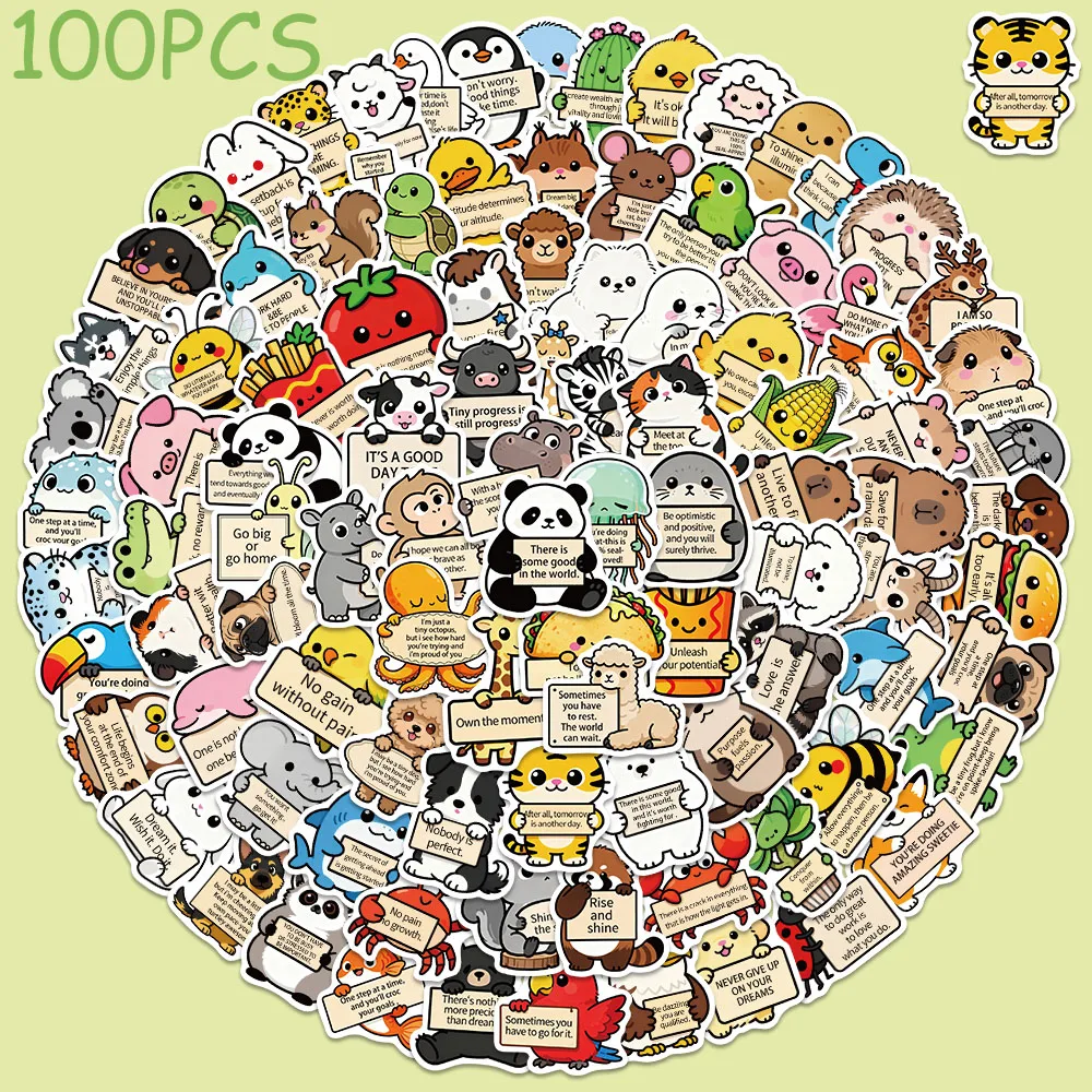 

50/100pcs Funny Emotional Support Animals Stickers Decals For Laptop Refrigerator Scrapbook Luggage DIY Aesthetic Stickers