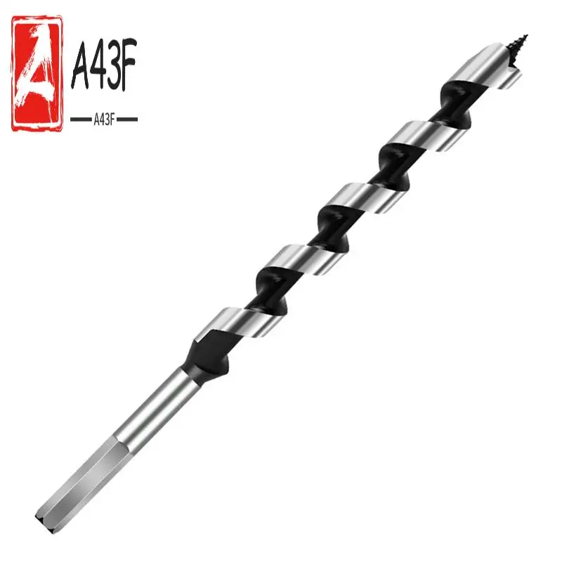 

A43F-Lengthening Woodworking Roller Drill 230Mm Set With Hexagonal Handle Wood Twist Wood Hole Drill 6-Piece Set