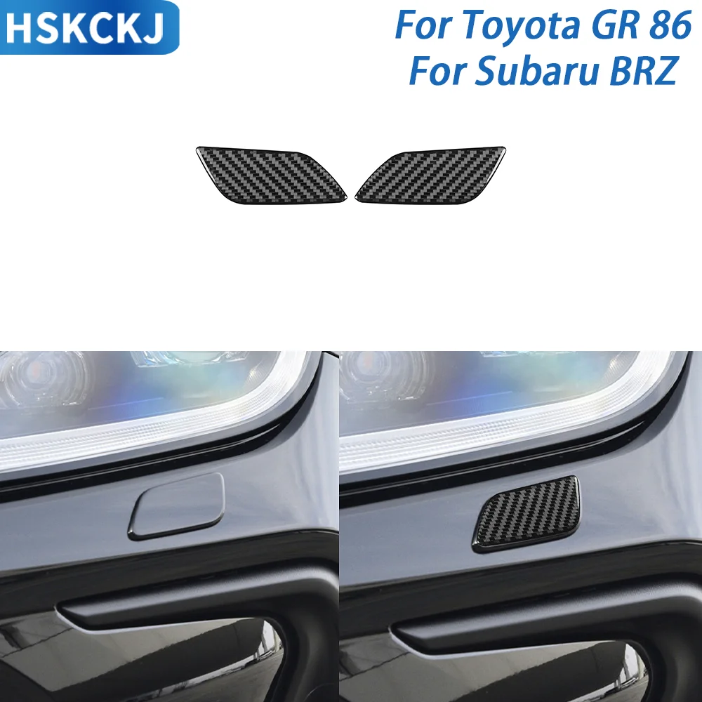 

For Toyota GR 86 For Subaru BRZ 2020+ Real Carbon Fiber Interior Sticker Car Headlight Cleaning Cover Decorative Accessories