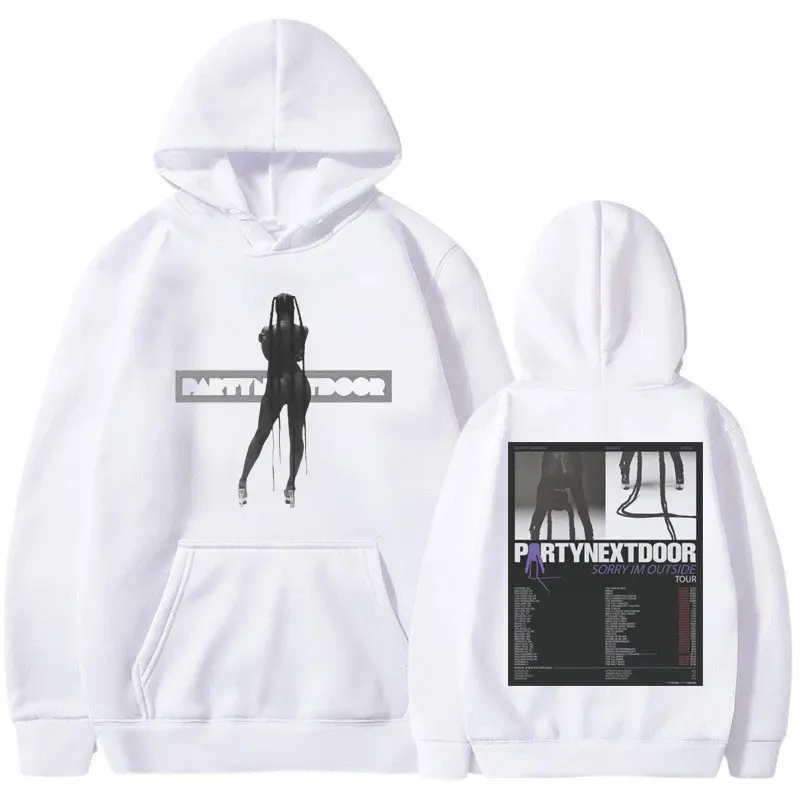 Partynextdoor „Sorry I'm Outside” Tour edycja limitowana Streetwear bluzy w stylu vintage mężczyźni kobiety Hip Hop Gothic nowość w bluzach