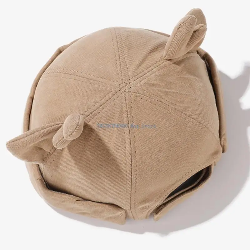 340D Vintage Hat Christmas Hat Leon Hat Brimless Hat Adjustable Antler Ears Skull Hat Reindeer Horn for Female Male