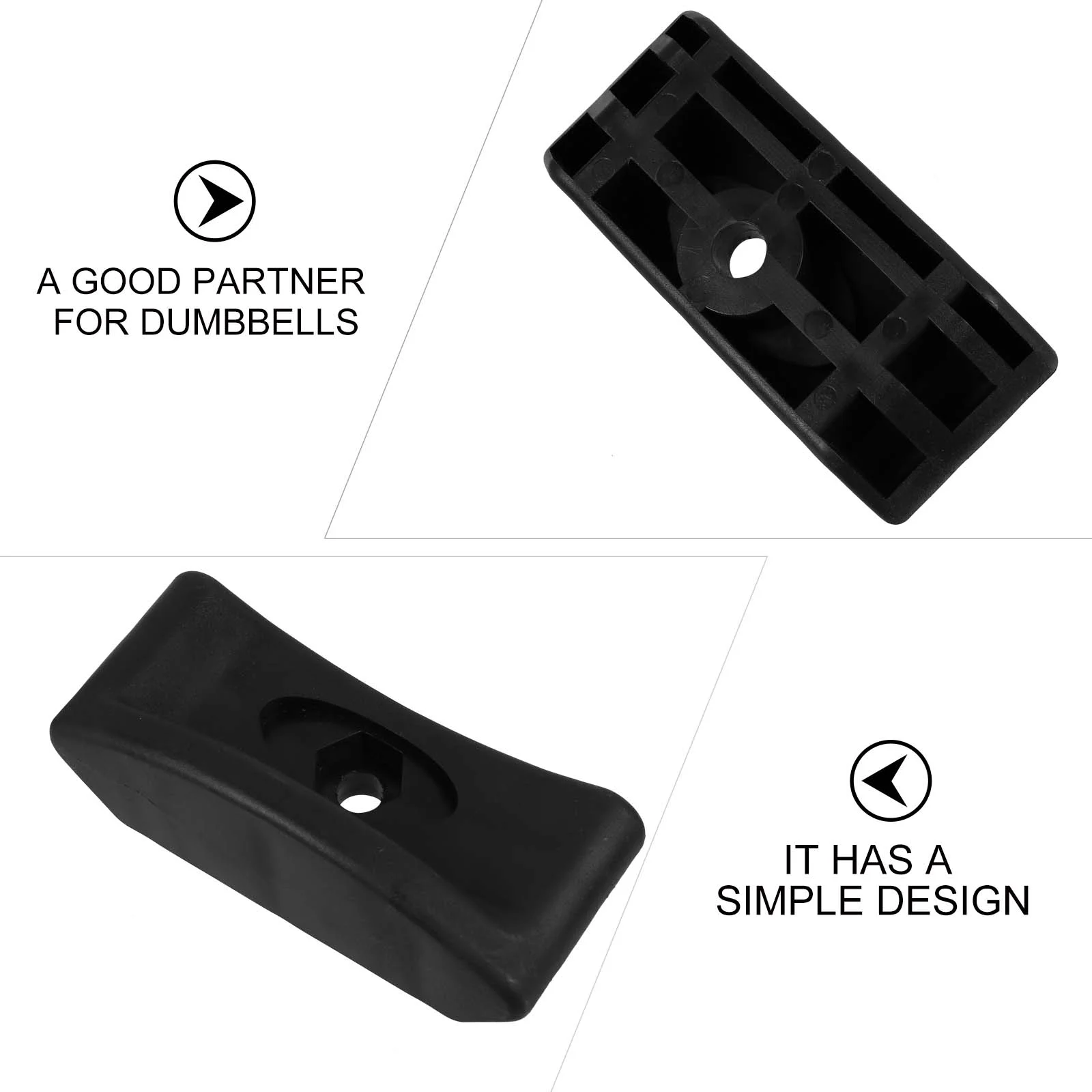 4 Pcs Dumbbell Rack Support Racks Bracket Holder Brackets for Dumbbells Black Storage Stands