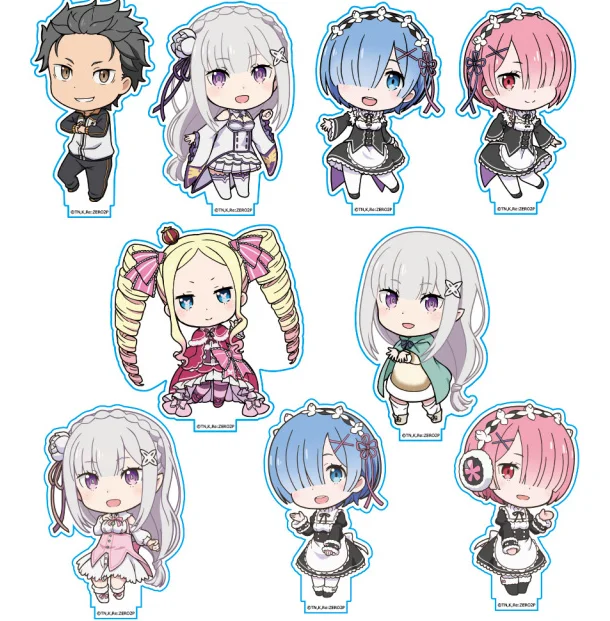 Anime Peripherals Re:Zero -Starting Life in Another World Peripherals Ram Rem Natsuki Pleiades Beatrice Acrylic Stand