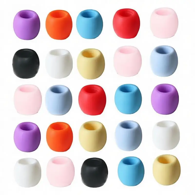 

100pcs Barrel Silicone Beads 17mm Round Silicone Bead for Jewelry Necklace Making DIY Pacifier Chain Baby Toys Accessorie