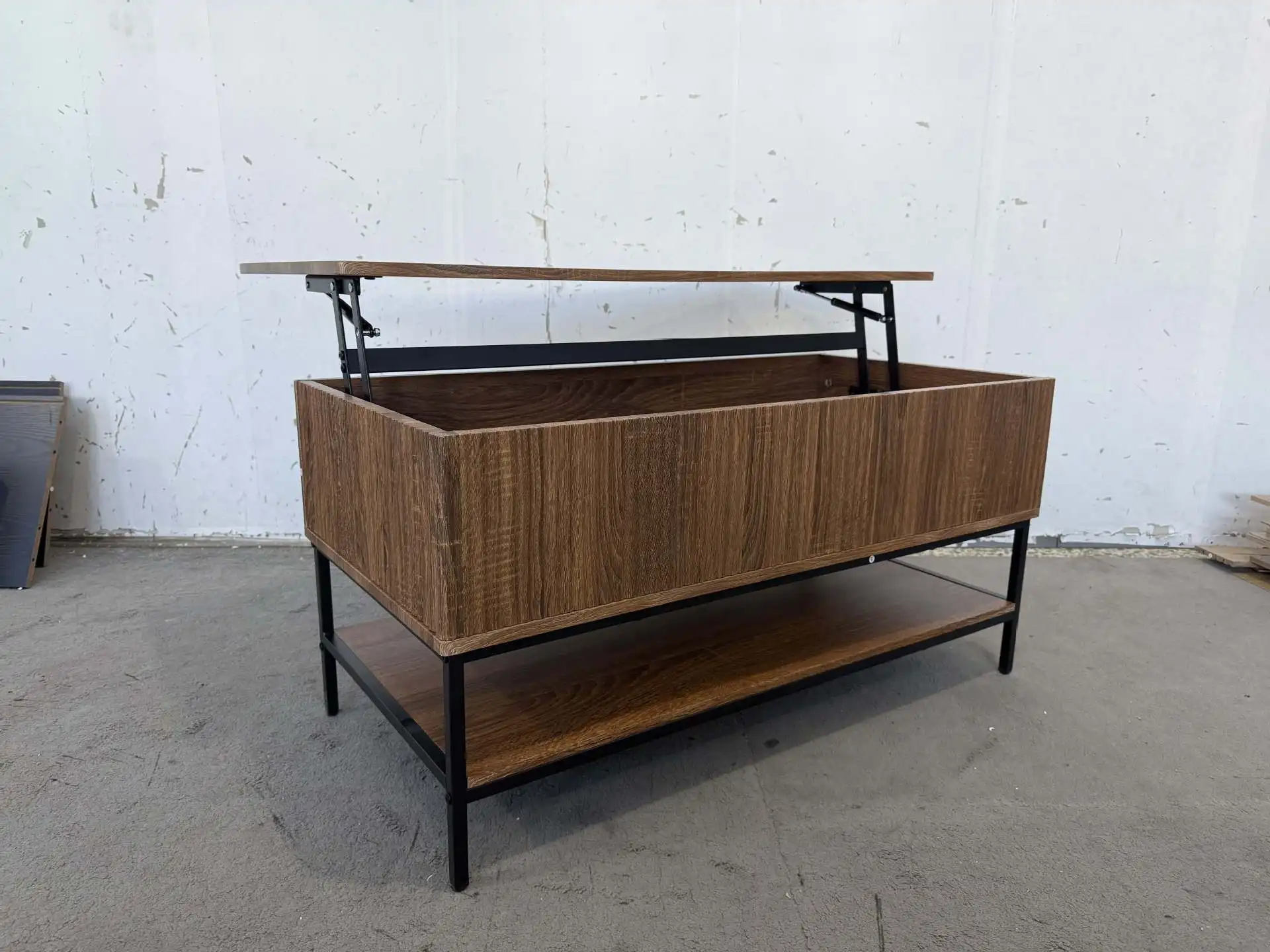 Living room square lift coffee table, household floor-to-ceiling coffee table, storage storage table 3