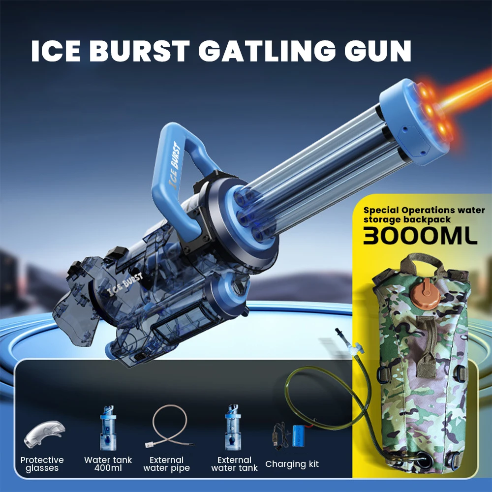 

Pulse Electric Continuous Water Gun High-pressure And Strong Waterproof Automatic Water Absorption Toys For Boys Childrens Gifts