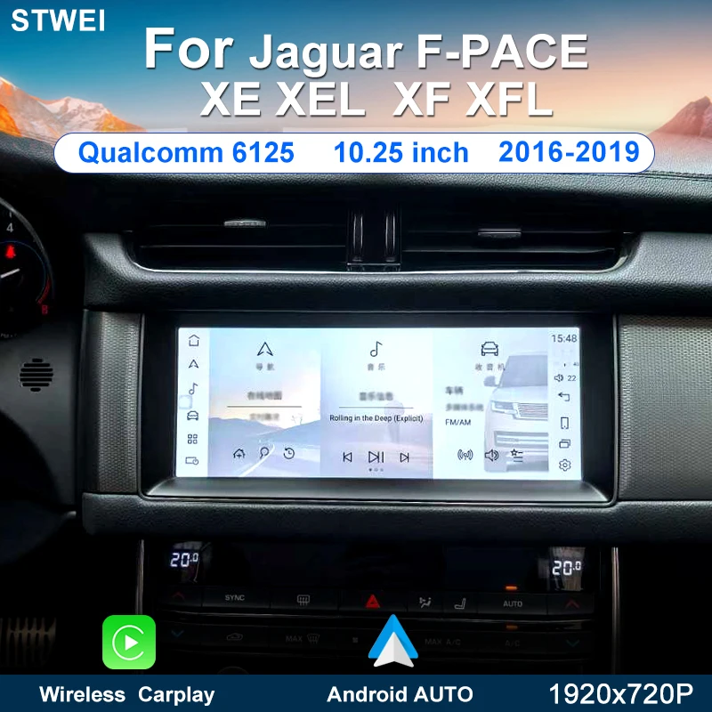 

Android 13 For Jaguar F-PACE XE XEL XF XFL 10.25inch 2016-2019 car radio multimedia player GPS navigation Carplay 4G WIFI Stereo